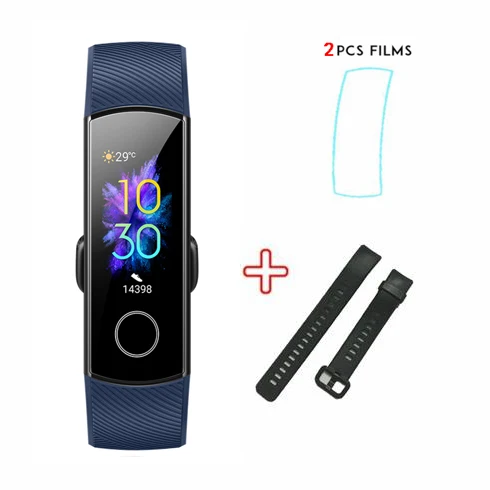 blue-black-film Смарт-браслет huawei Honor Band 5 Oximeter с сенсорным экраном Magic color swim Detect Heart Rate Sleep Nap Honor Band5 - Цвет: blue-black-film