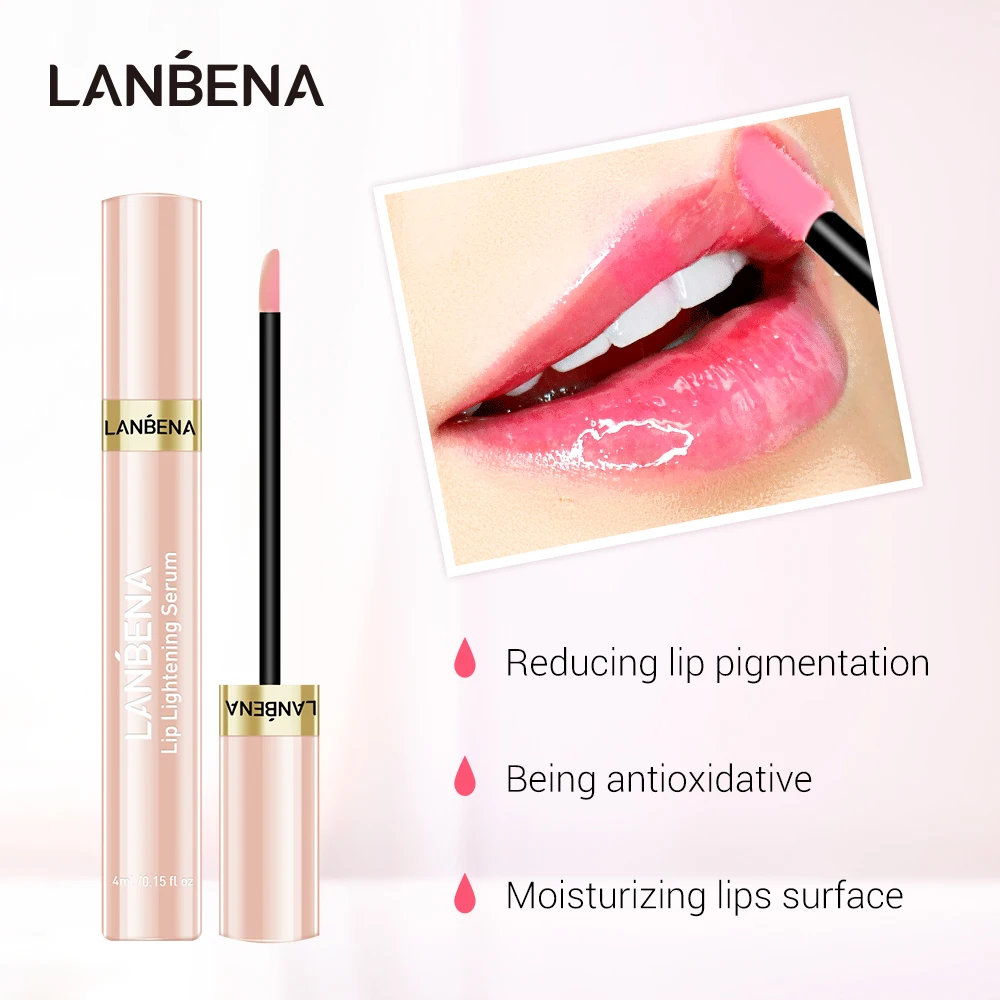 

Lip Lightening Lipstick Lip Serum Cherry Moisturizing Remove Melanin Pink Lips Plumper Long Lasting Cosmetics Makeup 4ml LANBENA