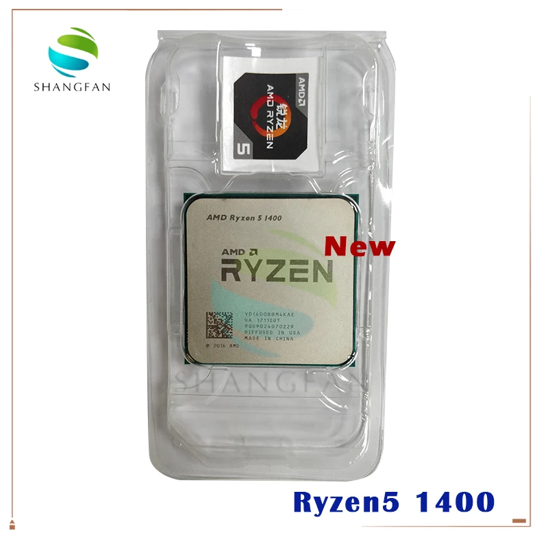 Новый центральный процессор AMD Ryzen 5 1400 R5 3 2 ГГц 65 Вт Quad Core CPU YD1400BBM4KAE гнездо