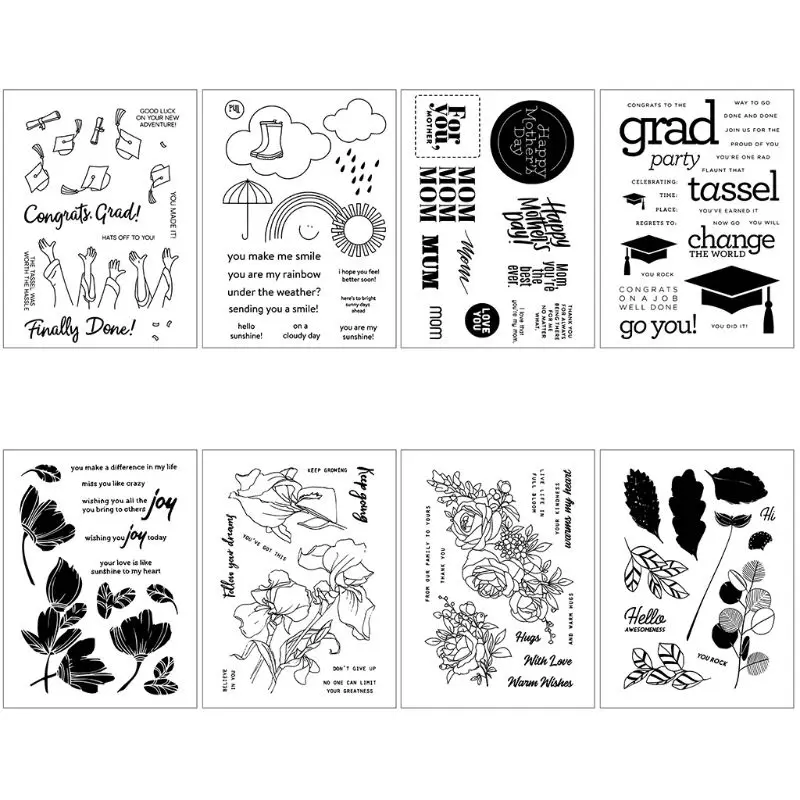 

Happy Birthday DIY Silicone Clear Stamp Cling Seal Scrapbook Embossing Album Decor