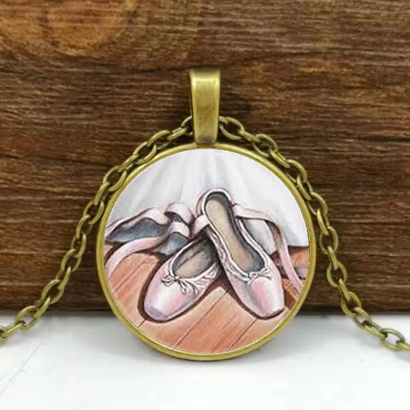 Ожерелье для балета танцевальная бижутерия балерина художественный кулон