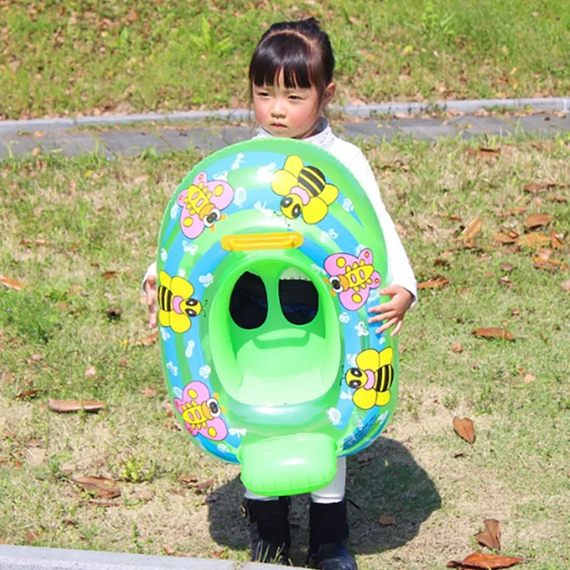 

Inflatable Pool Baby Swimming Ring Cartoon Printing Infant Safety Inflatable Neck Float Circle Thicken Pool Accessories Swimming