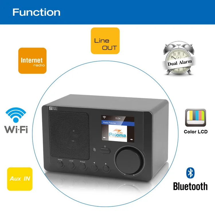 Бесплатная доставка Wi-Fi радиоприемник Ocean Digital WR-210CB Интернет радио мульти-язык