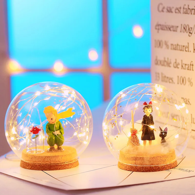 

Girl Heart Led Light for Girl Room Decoration Crystal Ball Desktop Decoration Lights Birthday Present Bedroom Child's Gift Lamp