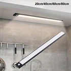 PIR датчик движения Тепловая светодиодная подсветка под шкаф USB Rechargealbe Магнитный ручной датчик развертки ультра тонкий алюминиевый корпус ночника