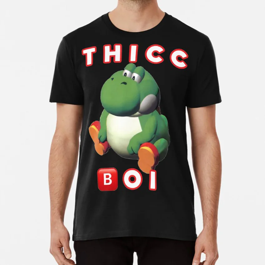 Fat Yoshi Thicc футболка yoshi meme thicc boi fat yoshi большая Йоши Марио игры видеоигры