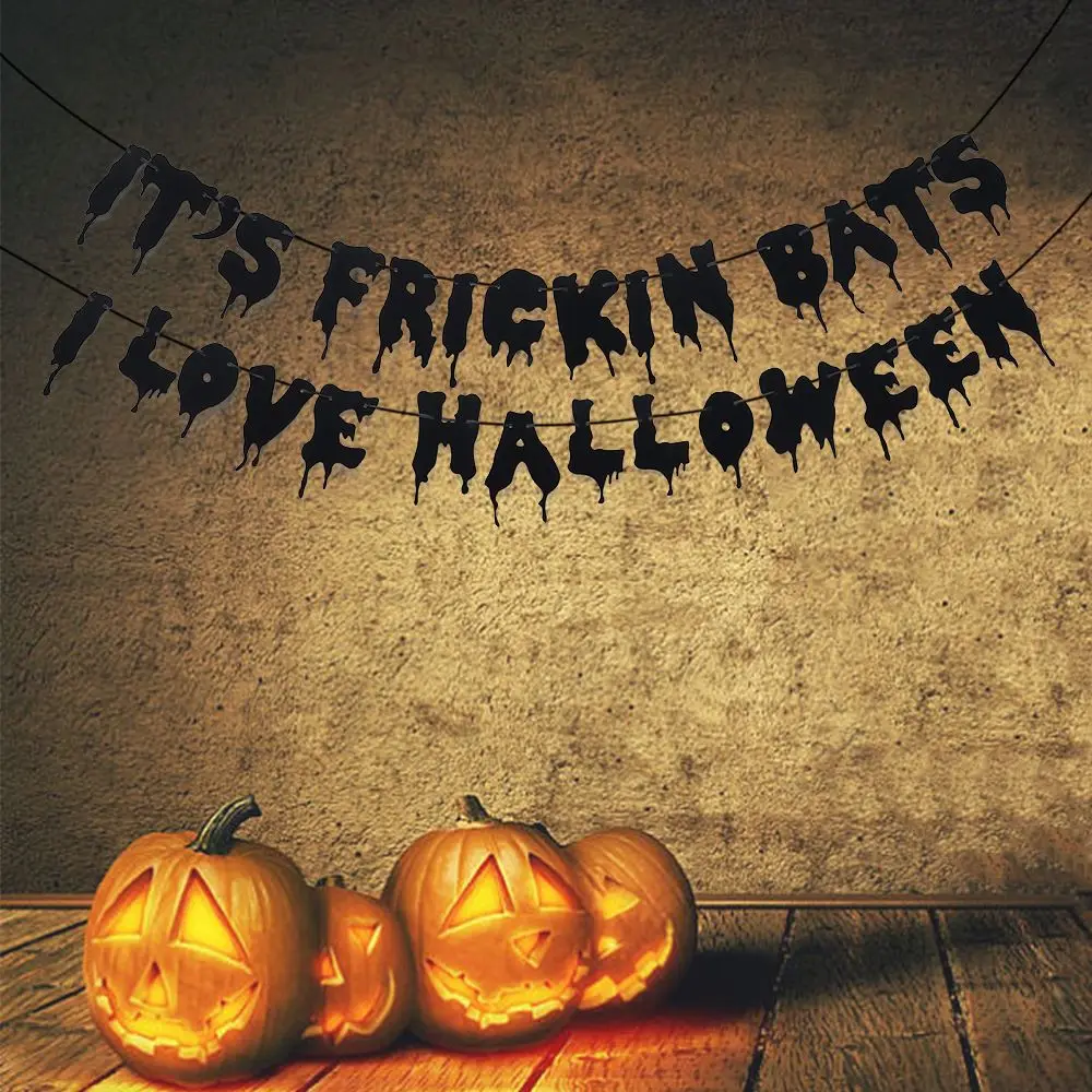 

Background Wall Theme Party Haunted House Party Decorations Halloween Banner Wall Hanging Bat Burlap