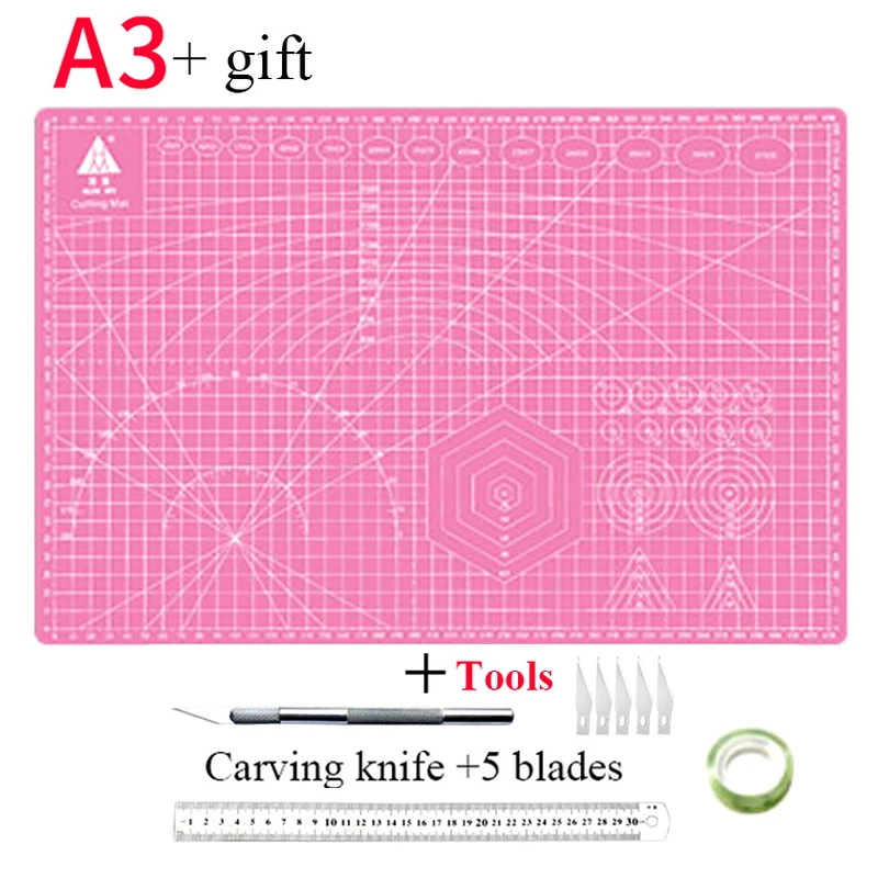 A3 Cutting Mats Cushion Board Large Handwritten Test Paper Drawing Beauty WorkbeScaling Model Rubber Seal Engraving DIY | Дом и сад