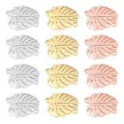 5 шт.лот филигрань с листьями, аксессуары для поделок из нержавеющей стали, коннектор для изготовления ювелирных украшений, ожерелий, очаровательные золотистые принадлежности