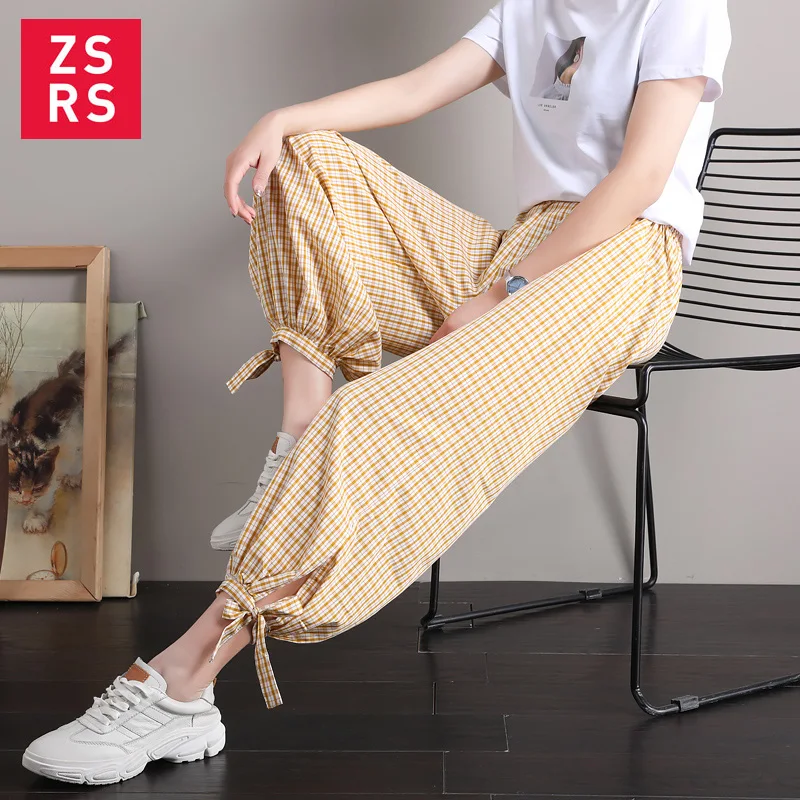 

Zsrs 2020 New Women Casual Beam Foot Long Pants Slim Loose Polyester Pant Female Plus Size Trouser Casual Fashion Hip Hop Pants