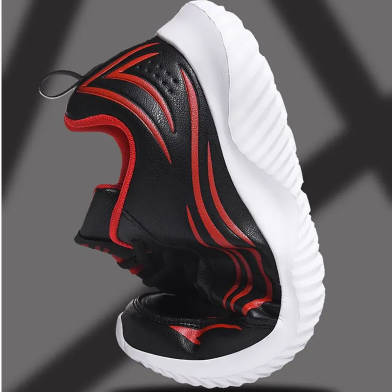 Кроссовки мужские из ПУ кожи повседневная обувь для бега на шнуровке улицы