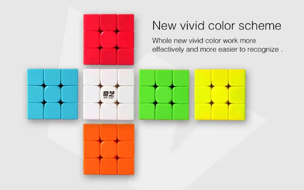 Красочный Mofang QIYI Warrior W 3x3 волшебный кубик-головоломка для детей игрушки