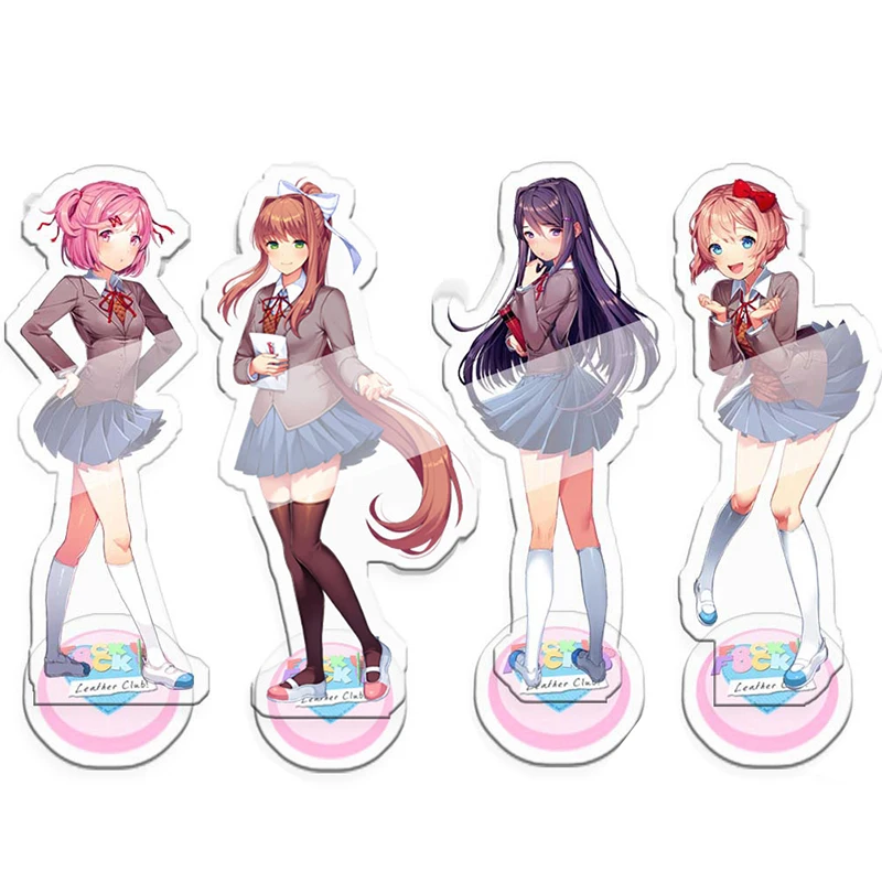 Аниме игра Doki литература Косплей акриловая модель на подставке Plate брелок Моника