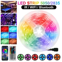 led strips lights bluetooth luces 5m 10m 15m dc 12v remote controladapter rgb 5050 smd 2835 flexible waterproof tape diode