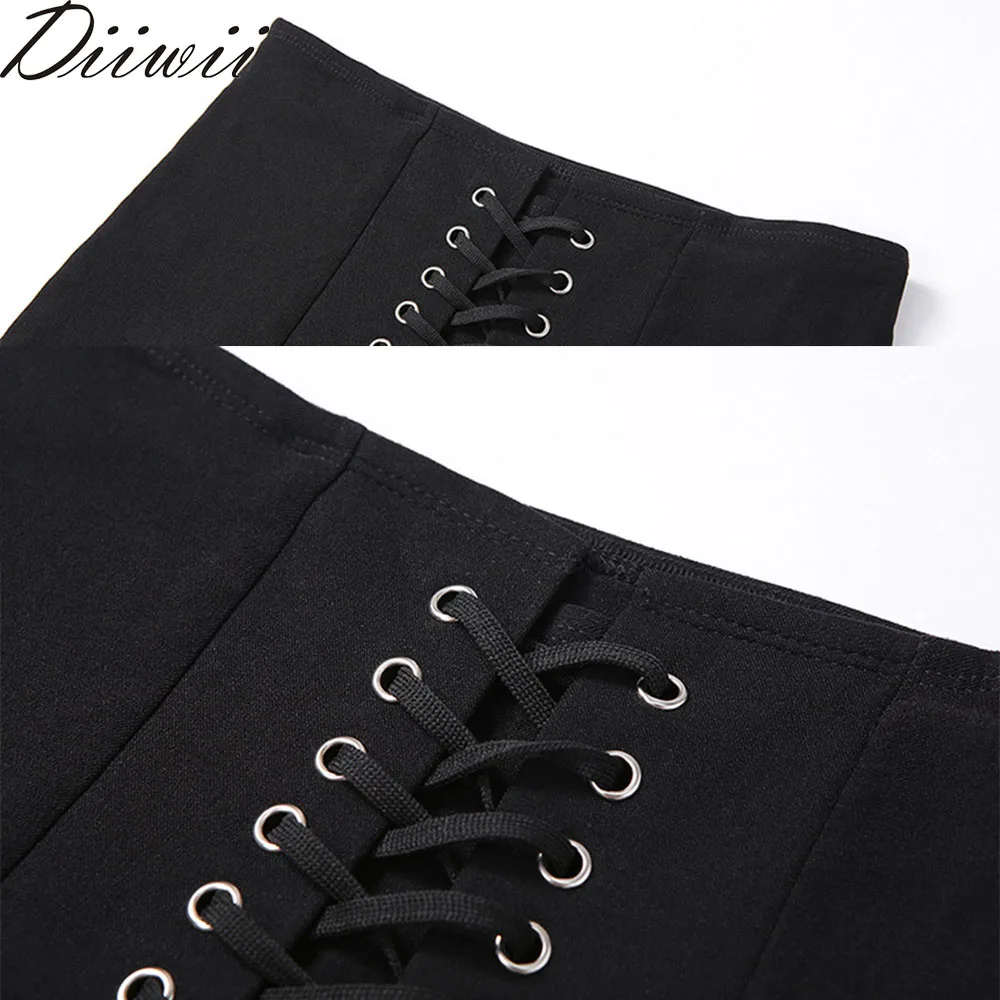 

DiiWii Hot Style Womens Personalized Ripped Lace Up Waist Hip Skirt