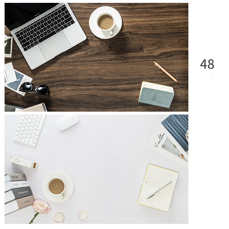 Задний фон из ПВХ 57x87 см деревянный стол белый двухсторонний принт для фотостудии