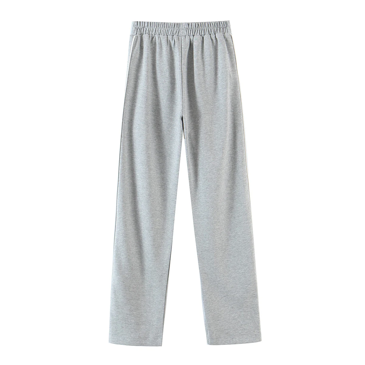 

Women Loose Slim Front Slit Wide Leg Pants High Waist Casual Thin Drape Mopping Suit Trousers Sportswear Sweatpants