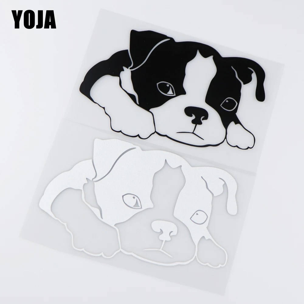 

YOJA 16,8x11,3 см, забавные животные, Виниловая наклейка с принтом собаки, украшение для автомобиля, ZT2-0101