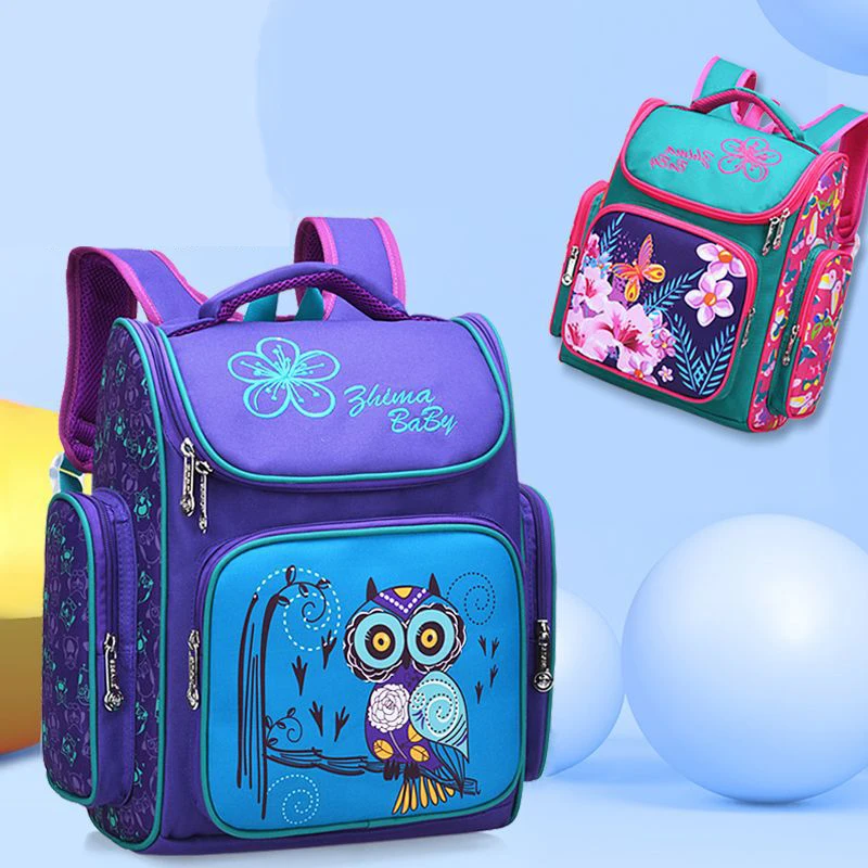 School Backpacks Children primary School Space Bags Orthopedic Backpack owl Butterfly Bag For Girl Kids Satchel Knapsack Mochila