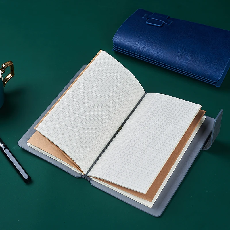 

Travel Book Pu Soft Ledger Lattice Grid Horizontal Line Planner Diary Agenda Note Book Notebooks Stationery Travelers Notebook