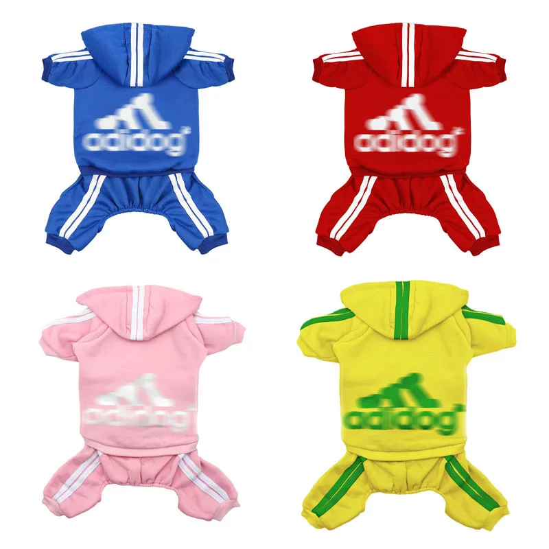 Зимняя Теплая Одежда для собак классический полосатый комбинезон на четыре лапы