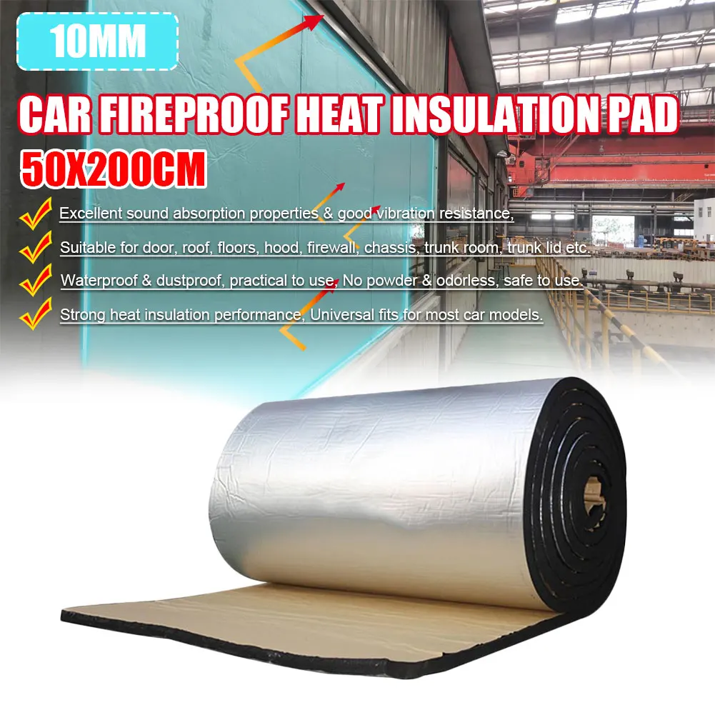 

Car Cover Aluminum Foil Sound-proof Cotton Fire-proof And Sound-proof Insulation Pad 50*200c Car Cover Sound-proof Cotton