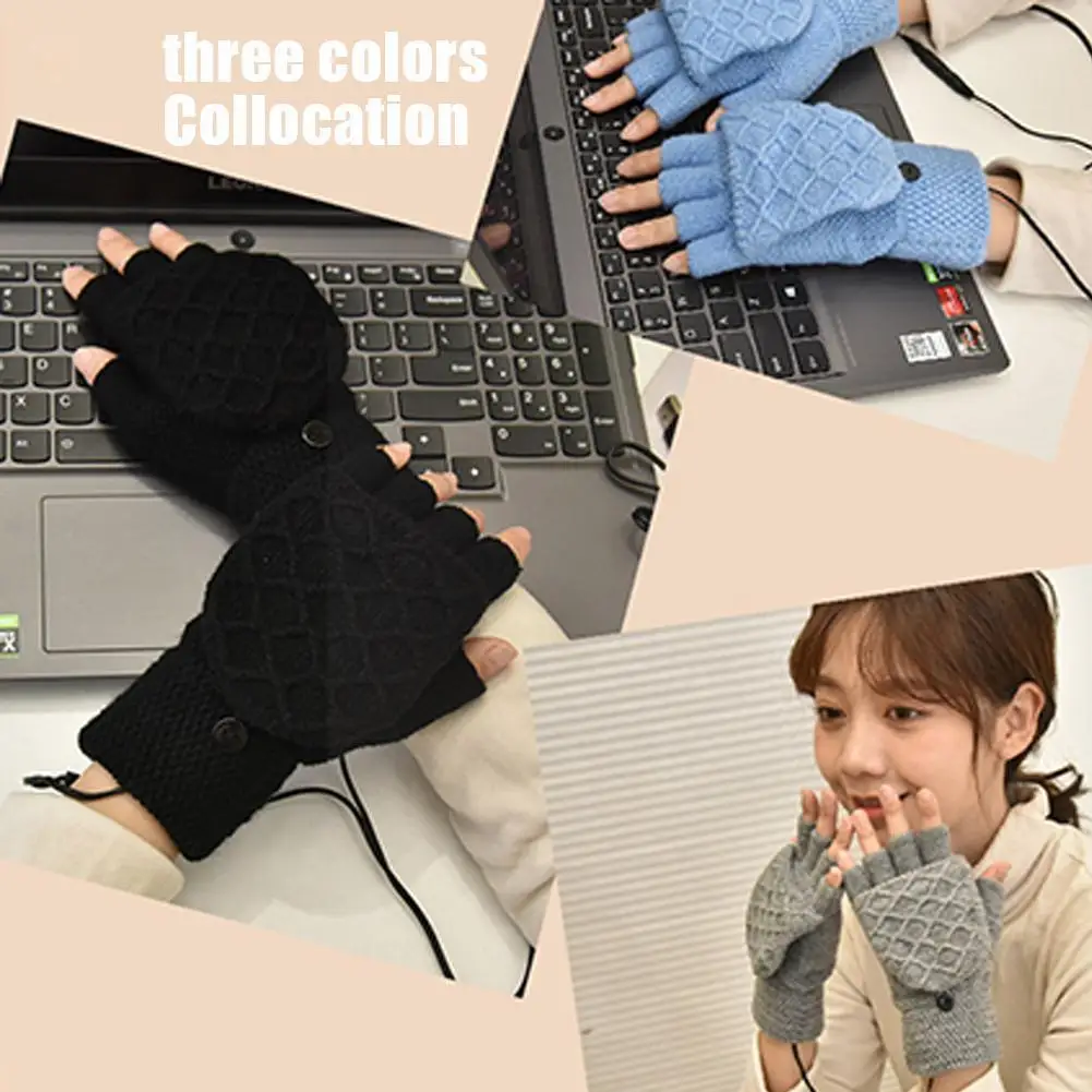 

Usb Interface Heating Gloves Winter Heated Glove Warm Side Clamshell Glove Sale Heating Hot Gloves Glove Warm Flip Single/d J6x7