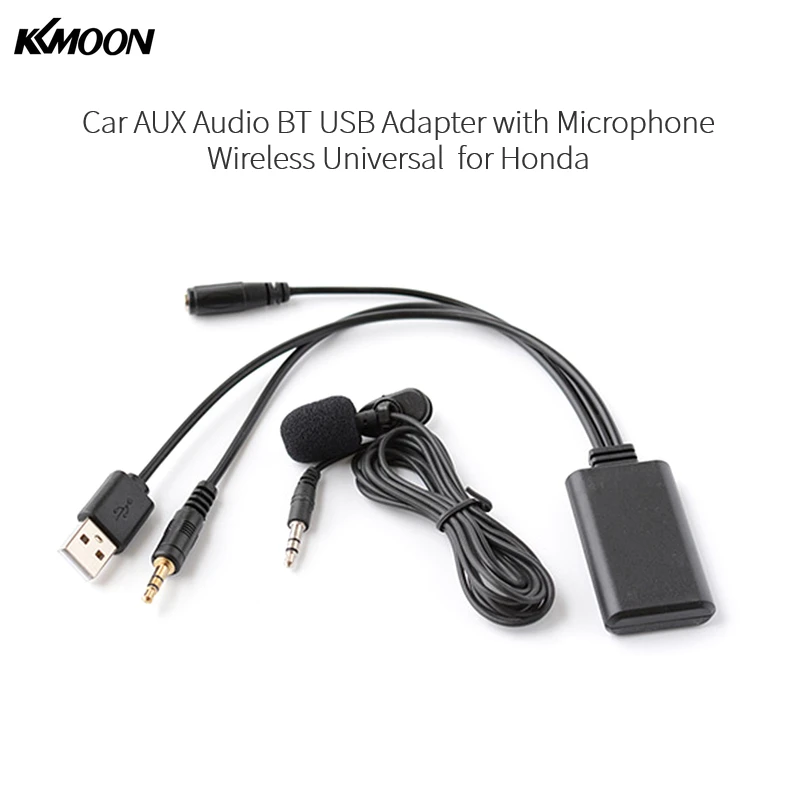 Универсальный автомобильный AUX аудио BT USB адаптер с микрофоном беспроводной Bluetooth