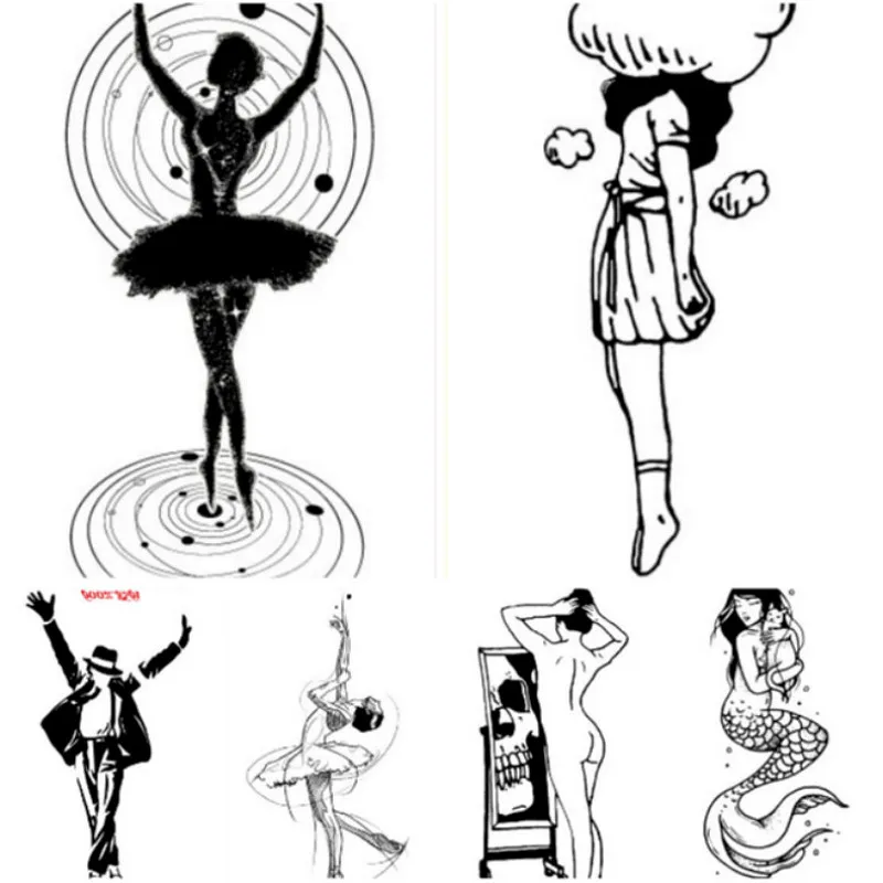 

1pcs Dancer Tattoo for Men and Women Party Favors Temporary Body Art Shoulder Tattoo Sticker Party Cosplay