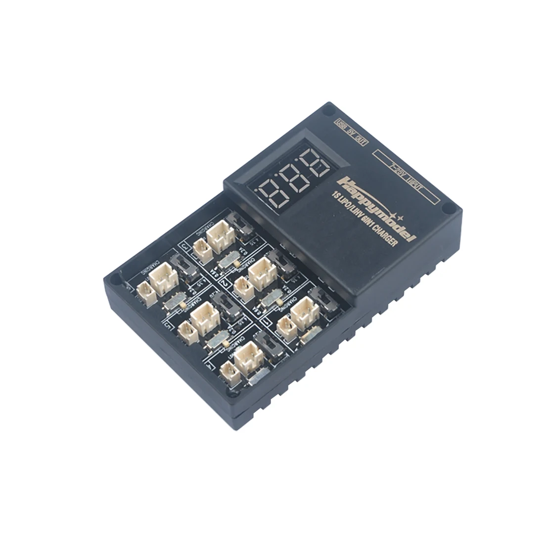 Зарядник HappyModel 1S06 для 6 батареек 1S с индикатором в корпусе