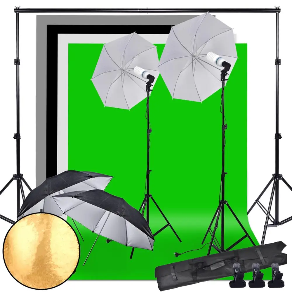 Софтбокс для зонтов 135 Вт 5500K система фоновой поддержки 2x3 м комплект непрерывного