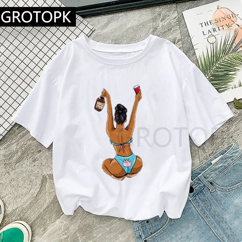 

Летняя футболка, женская модная футболка, женская одежда, черные футболки с графическим рисунком для девочек, женская футболка, одежда, топы