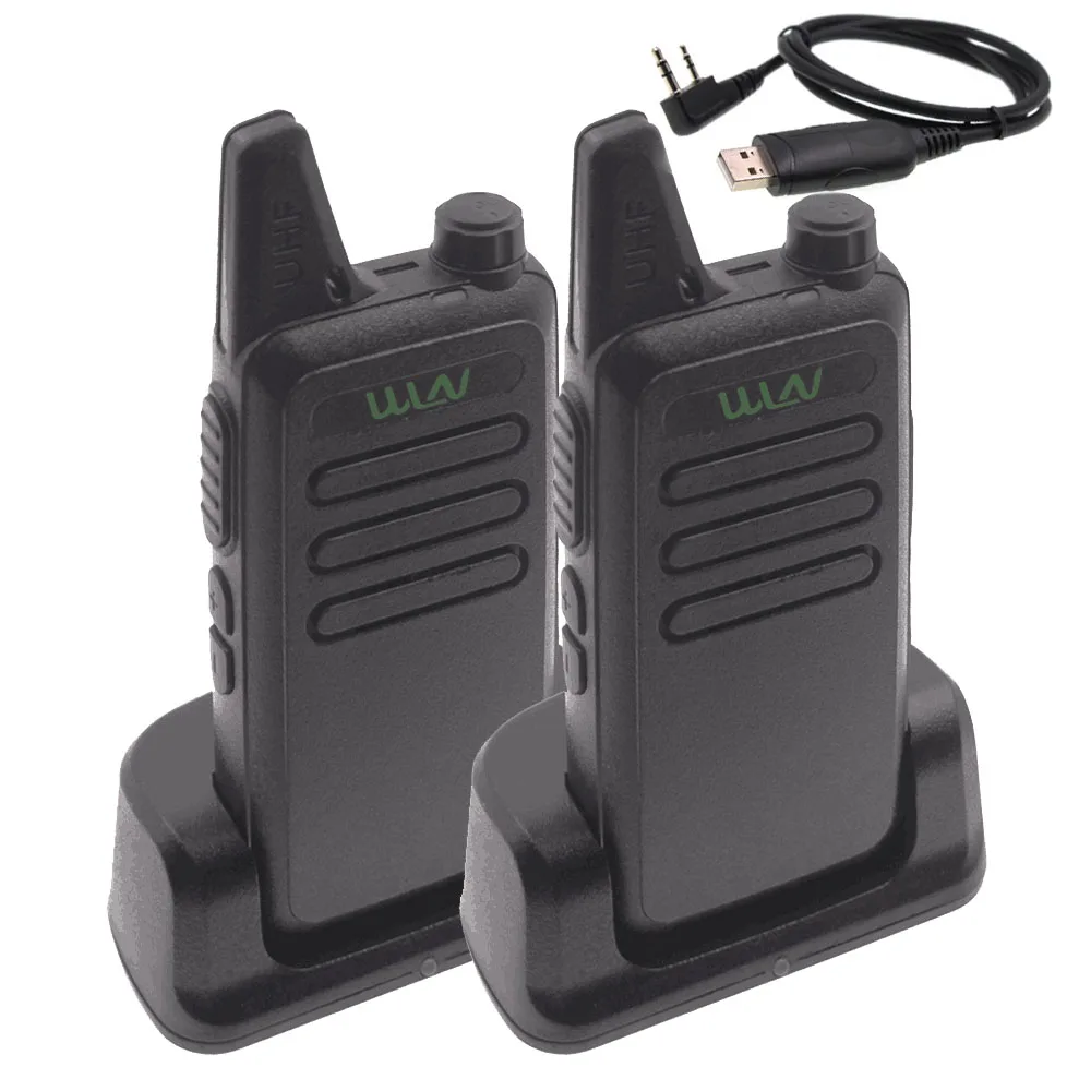 1 cable 2 chargers 2 шт WLN KD-C1 рация UHF 400-470 МГц 16 канальный мини-портативный приемопередатчик радиостанции WLN - Цвет: 1 cable 2 chargers