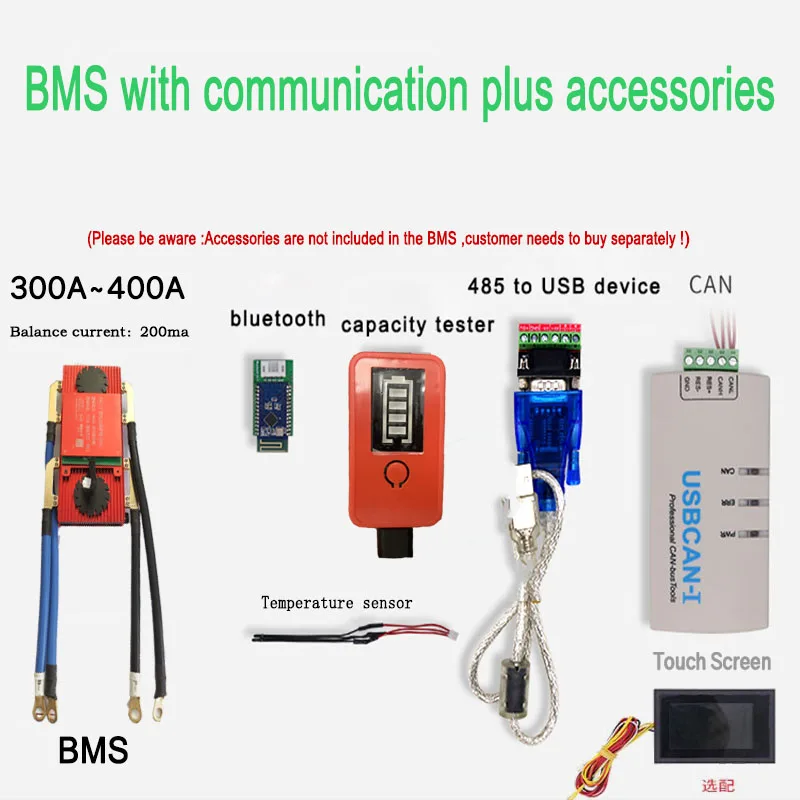 16 S 48 В LiFePo4 BMS300A400A с Bluetooth phone APP RS485 CAN NTC UART GPS для батарей 3 2 в подключенный