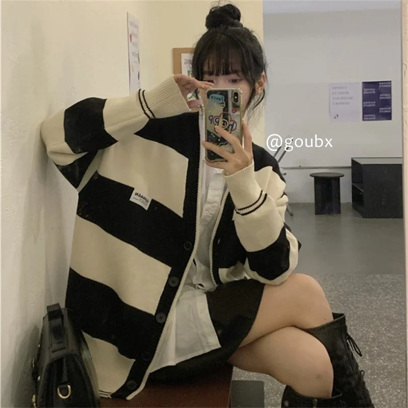 

2021 Autumn Winte Sweater Women Tops Knitted Pullover Korean Style Cardigan Soft Warm Pull Thick Outwear