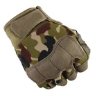 Камуфляжные тактические перчатки без пальцев для мужчин и женщин, военные дышащие Нескользящие митенки в стиле милитари