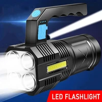 led flashlights handheld lantern camping portable lamp strong light long shot usb rechargeable built in battery outdoor lighting