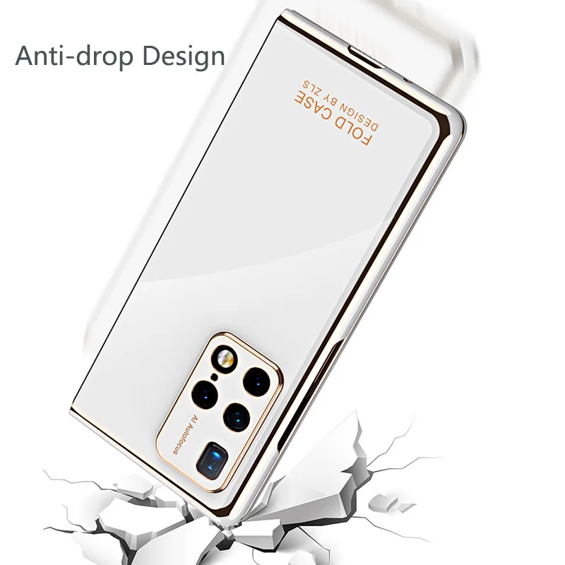 

Phone Case for Huawei Mate X2 5G Electroplating Split Luxury Folding Cover for Huawei Mate X2 5G Shockproof Anti-slip Phone Case