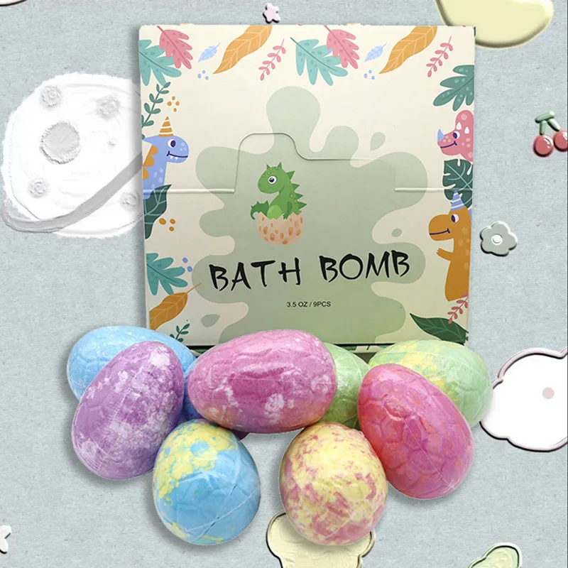 9Pcs/set Bath Bombs For Kids With Toys Inside Colorful Egg Fizzies Gentle And Safe Spa Fizz Balls Birthday Gift |