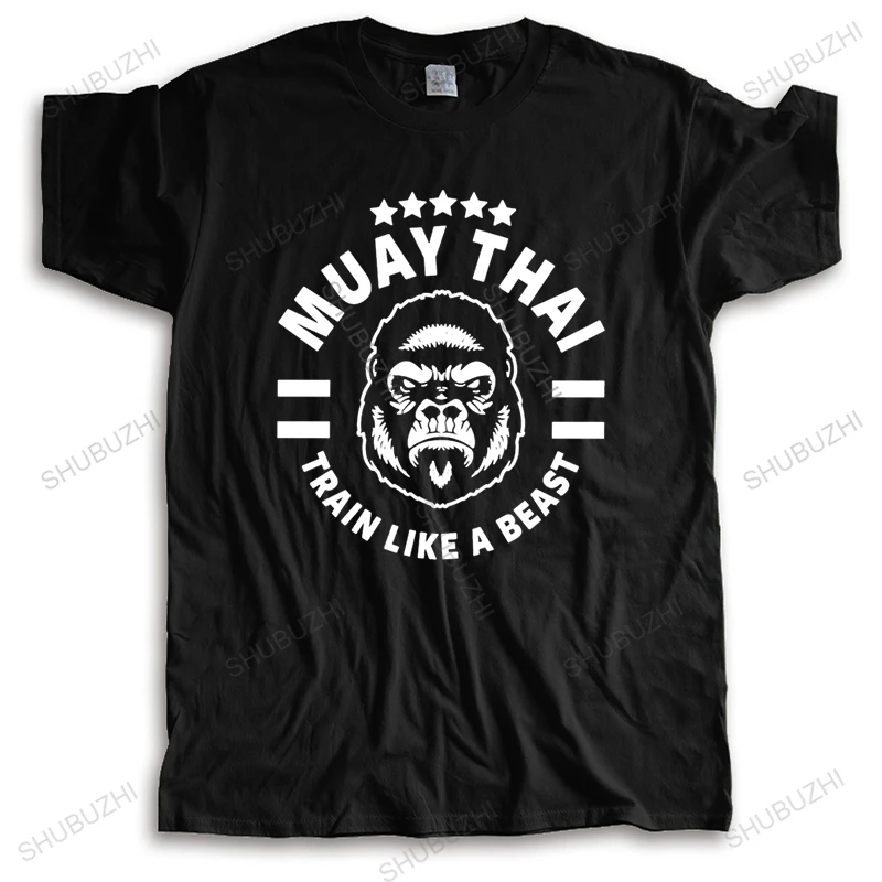 

Красивая Мужская футболка из хлопка с короткими рукавами, летняя тайская футболка для кикбоксинга