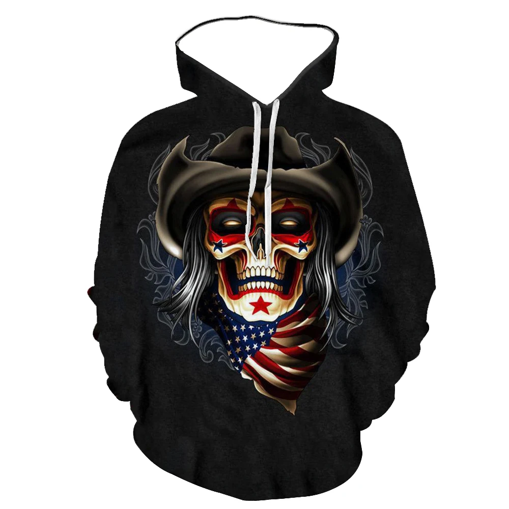 

Spring And Autumn Hoodie 3d Printing Super Cool Hip-Hop Sweater Men And Women Fashion Hot Sale 3d Skull Hoodie New Hot Sale
