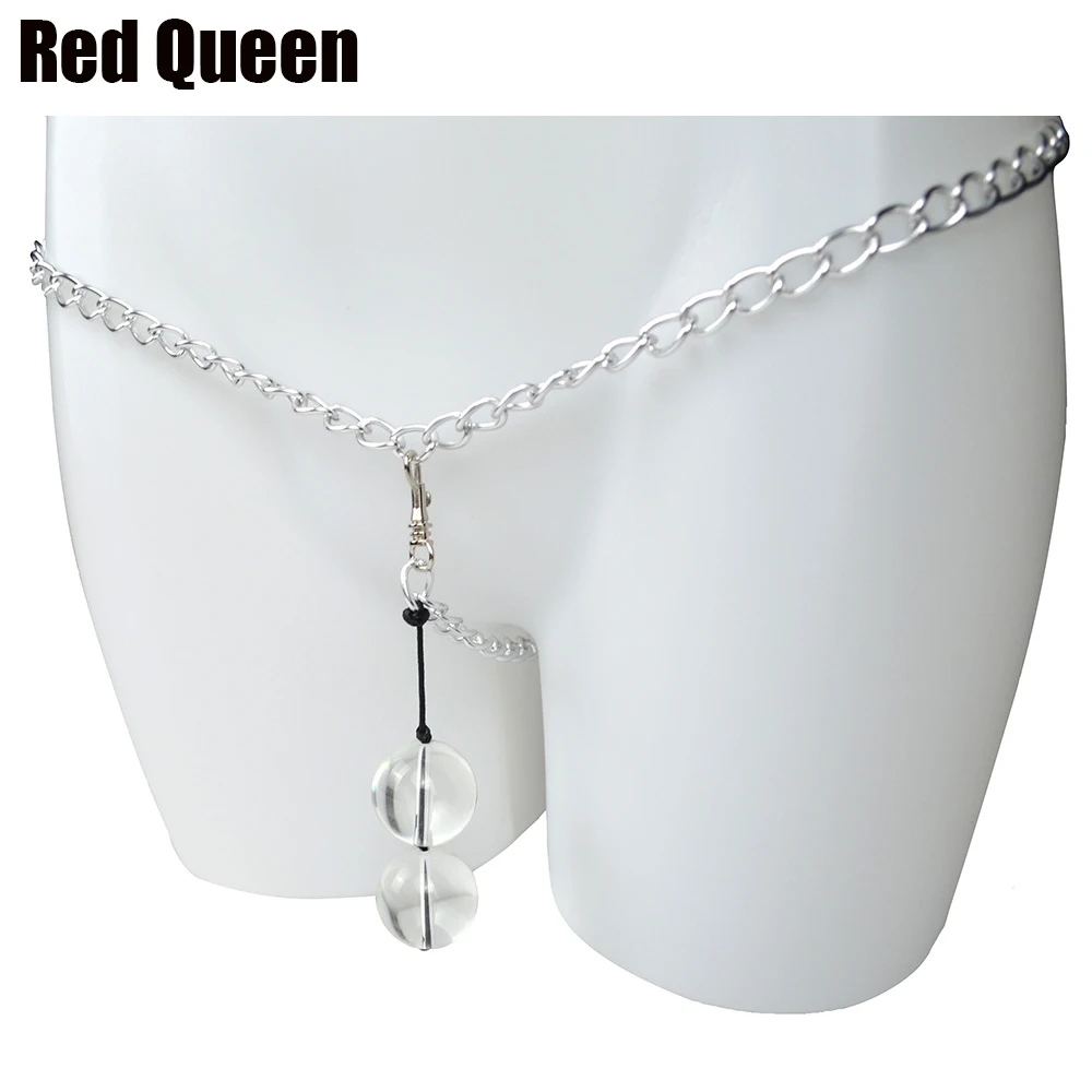 Анальная пробка с красной цепочкой Queen секс-игрушки для точки G вытяжным кольцом