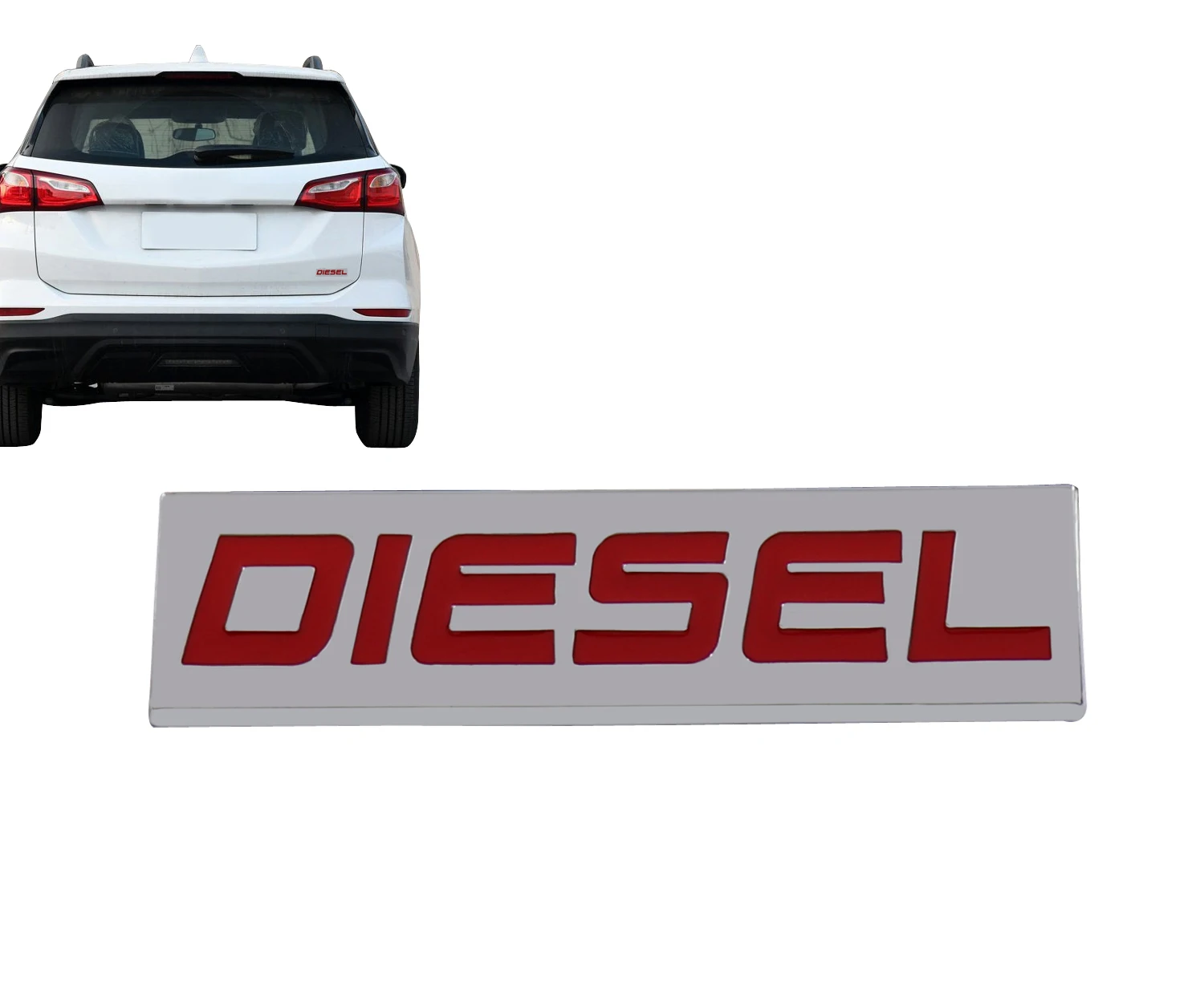 Хром Красный дизель для авто автомобиля крыло крышка багажника эмблема наклейка