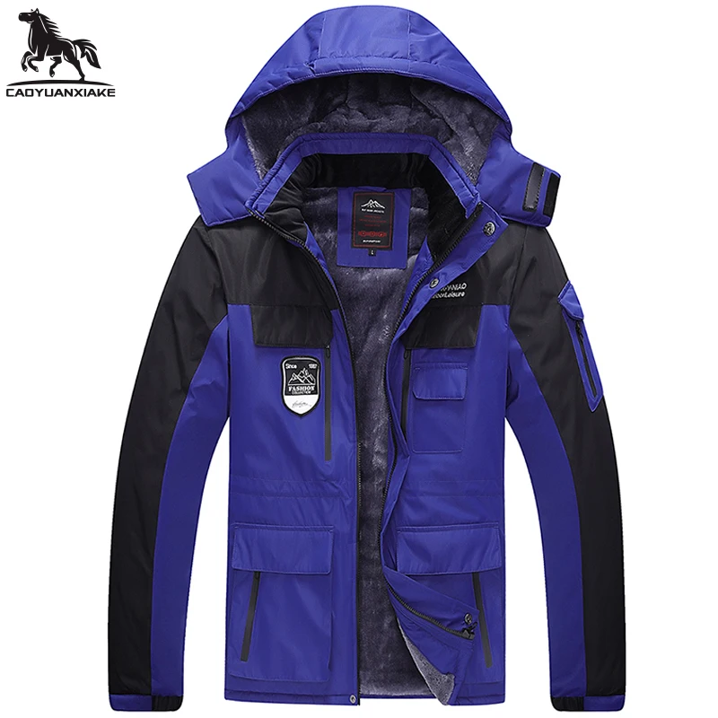 Winter parka men Jacket L-6XL 7XL 8XL jacket Mens Plus velvet thickening Hooded coats ski suit men's casual warm jackets coat898