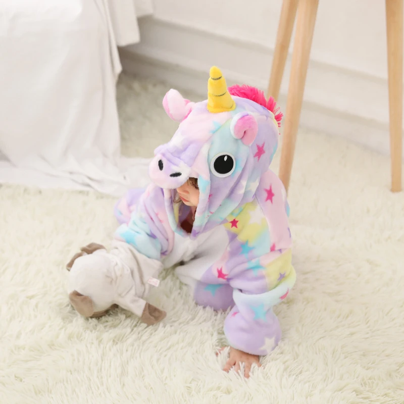 Модная Пижама VIP для малышей фланелевый теплый комбинезон косплея зимние