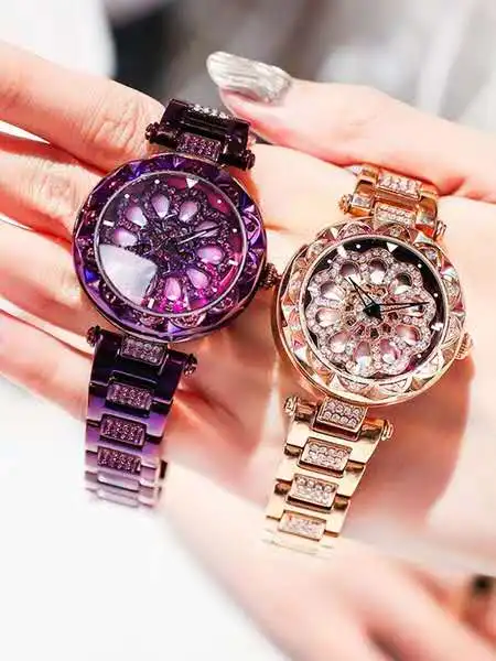 

YOL03 Zircon Couple Watches Fashion Leisure Girls Watches Birthday Party Gifts for Boys