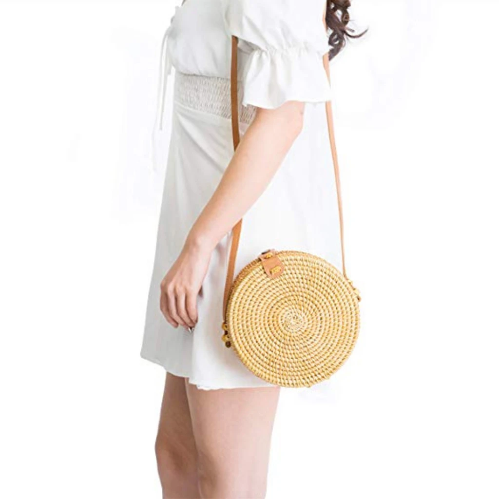 Винтажная соломенная сумка через плечо в винтажном стиле для девочек маленькая