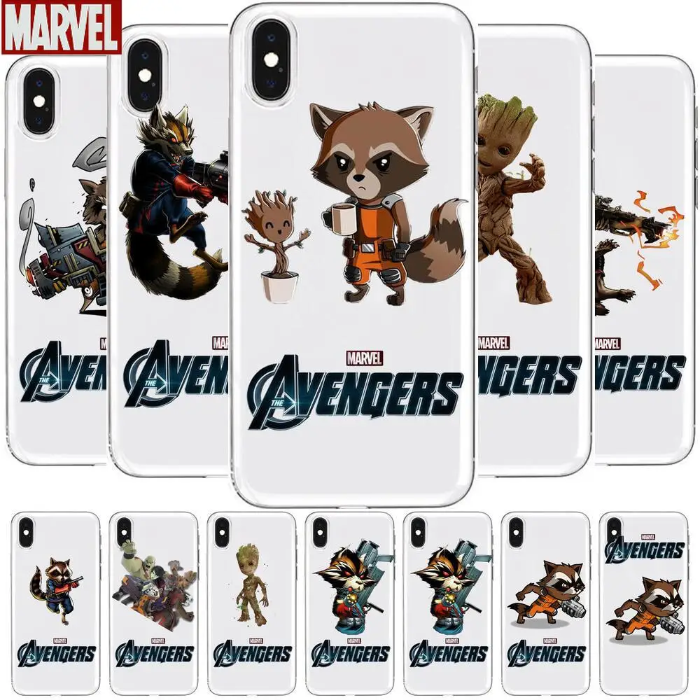 

Marvel Guardians of the Galaxy Anime Transparent Phone Case For XiaoMi Redmi Note 10 9S 8 7 6 5 A Pro T Y1 Anime Cover Silicone