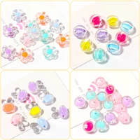 50pcsbag candy color ab bead transparent mixed spacer beads diy bracelet necklace loose beads jewelry making findings