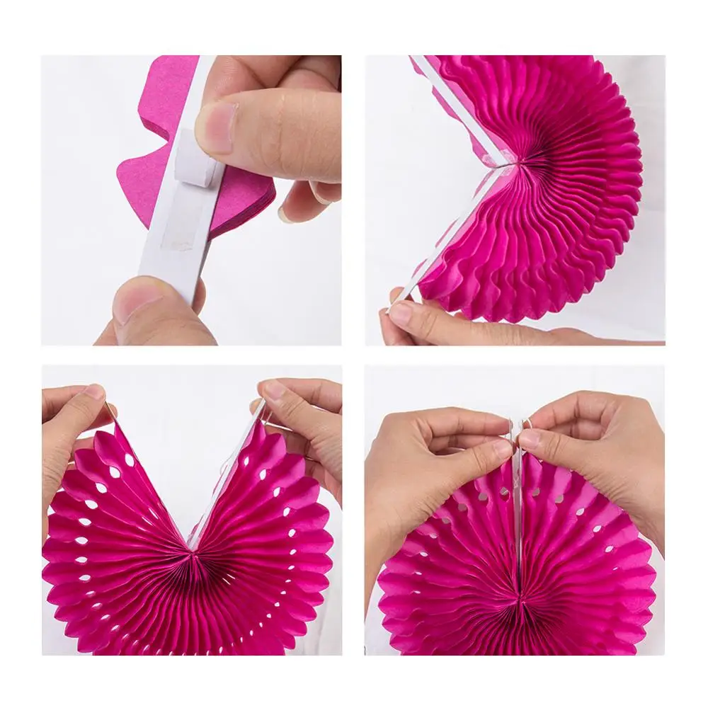 5 шт 20 см папиросная бумага вырезные бумажные веера Pinwheels Висячие цветочные бумажные поделки для душа Свадьба Вечеринка День рождения фестиваль
